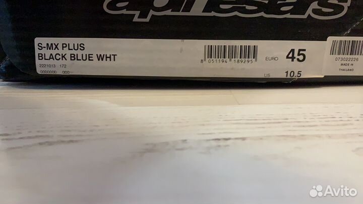 Мотоботы Alpinestars SMX plus black blue wht