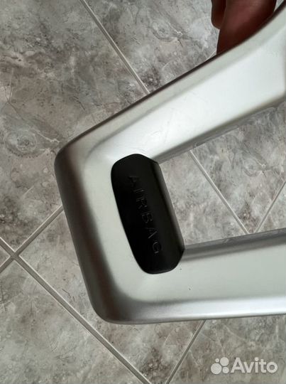 Накладка на руль Mercedes AMG хром/черная/карбон