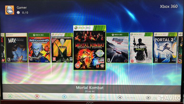 Xbox 360 slim + 147 игр