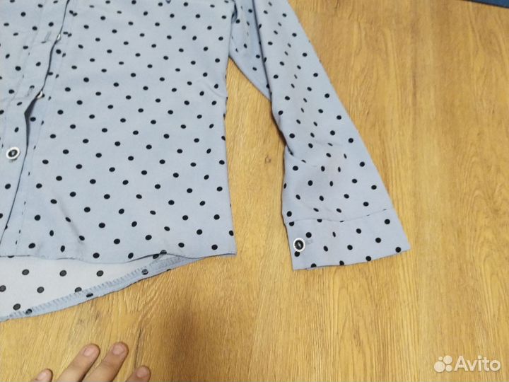 Блузка голубая Школьная