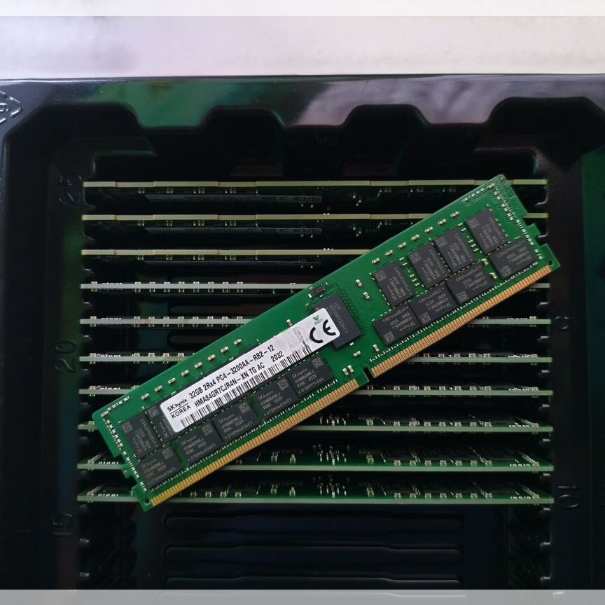 [PC4-3200] 32 Gb 3200 Mhz 2rx4 Rdimm Sk Hynix Cjr, Склад 9 Шт Pc4-3200