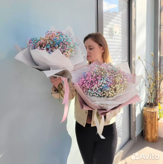 Гипсофила букет цветов с доставкой 15,25,51,75,101