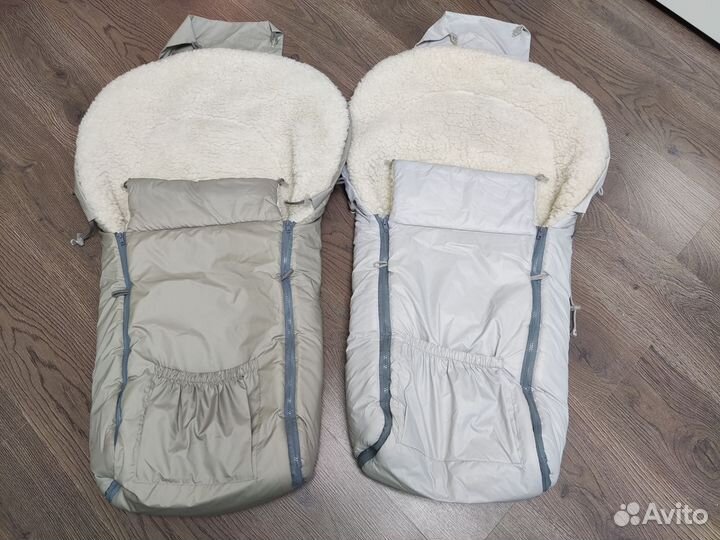 Меховой конверт в коляску овчина, для детей