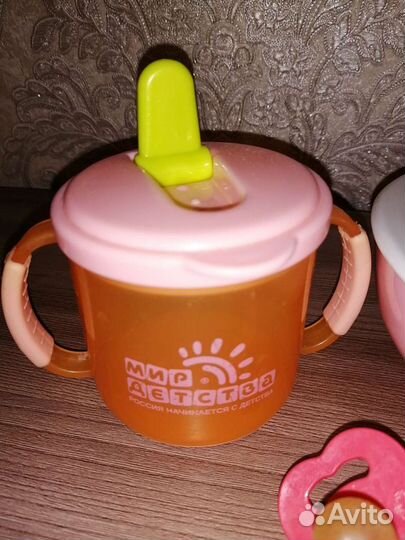 Тарелка с подогревом, поильник, вилка, ложки