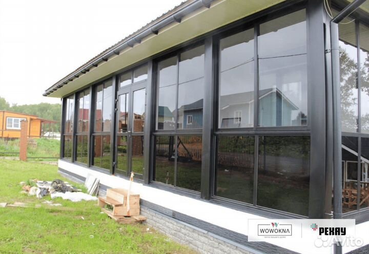 Панорамное остекление, витражи Rehau