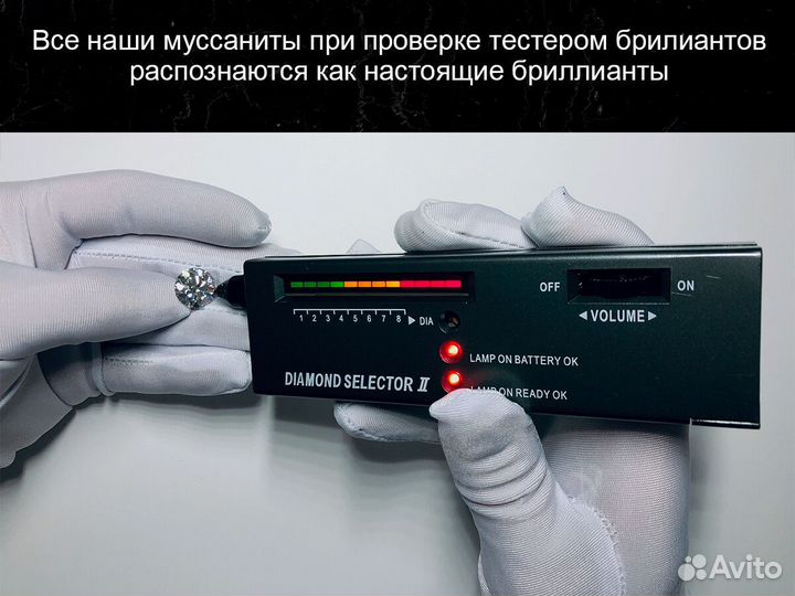 Роскошный муассанит в строгой огранке Багет