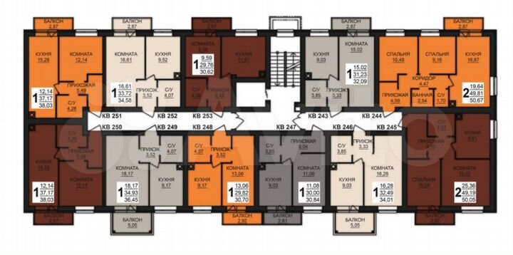 1-к. квартира, 30,6 м², 2/8 эт.
