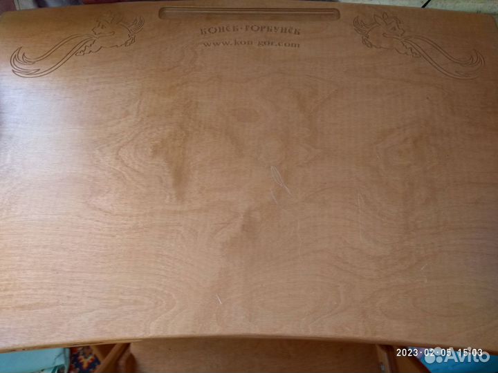 Растущий стул и парта(стол) Конек-горбунок+Полка