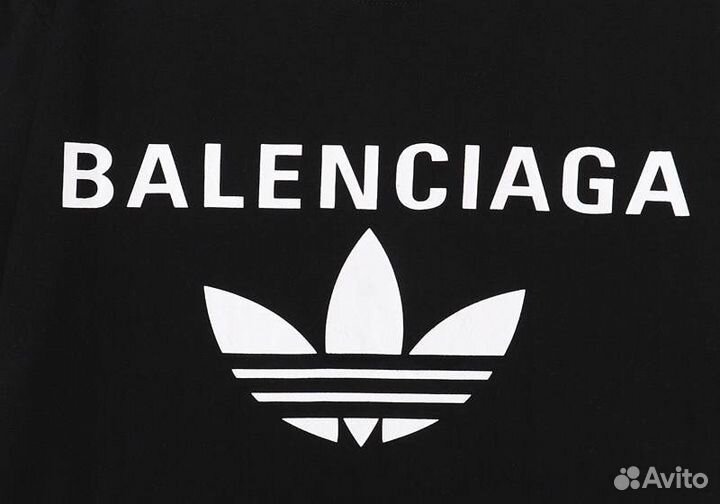 Футболка adidas balenciaga черная