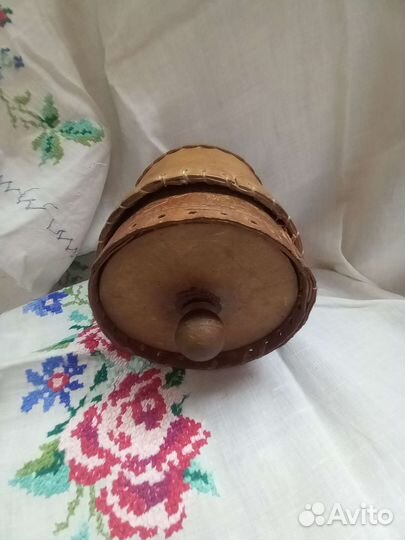 Солонка набор СССР винтаж береста деревенские