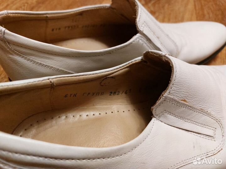 Туфли белые вмф, кожаные