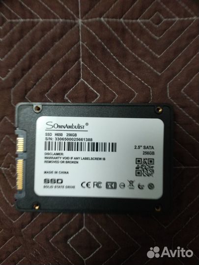 Жёсткий диск SSD SomnAmbulist 256gb