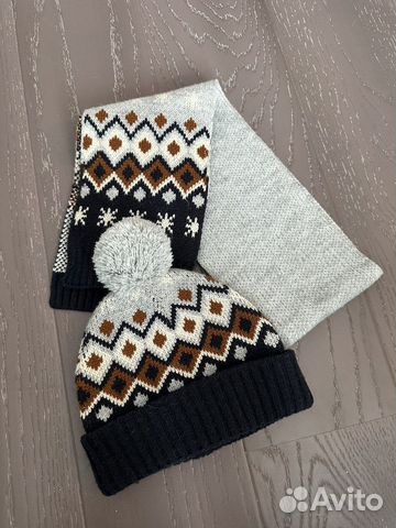 Комплект шапка и шарф для мальчика