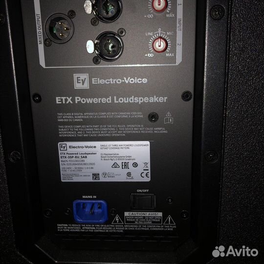 Активные колонки Electro - Voice etx-35p-eusub