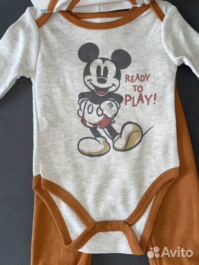 Комплект 3в1 Disney Baby 0-3 и 6-9 мес