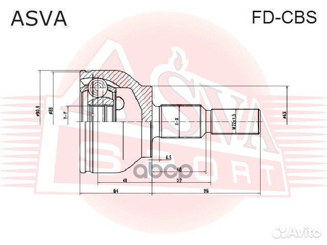 ШРУС наружный 26x63x27 FD-CBS asva