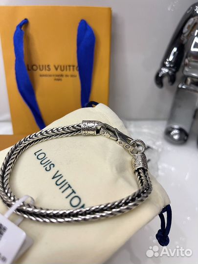 Серебряный браслет мужской Louis Vuitton