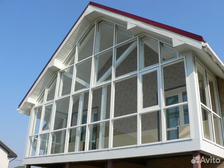 Окна алюминиевые витражные