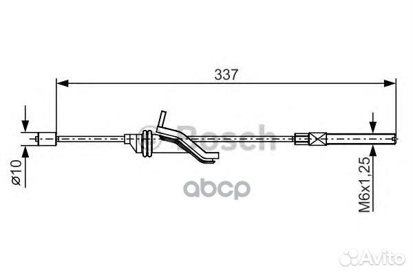 Трос стояночного тормоза зад прав/лев 19874