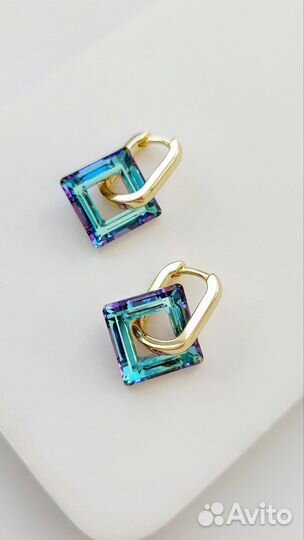 Серьги с кристаллами Swarovski