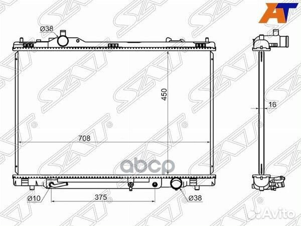 Радиатор Lexus LS 06-17 TY0007-07 Sat