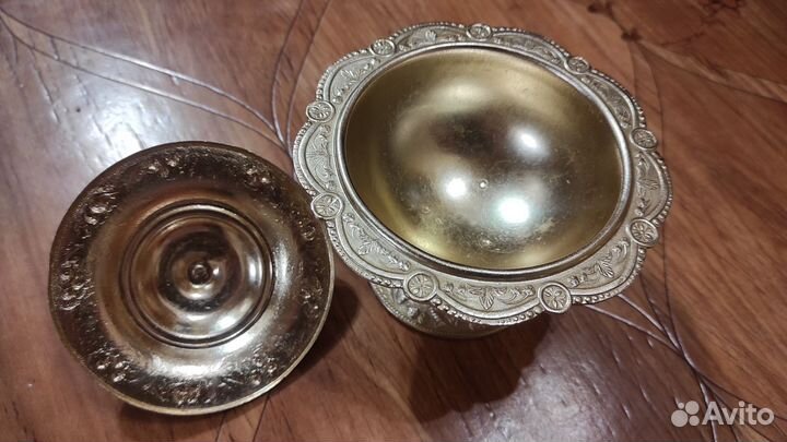 Сахарница металлическая СССР винтаж