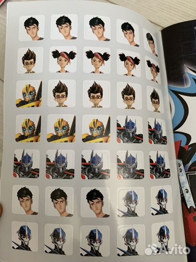 Журнал с наклейками и головоломками трансформеры