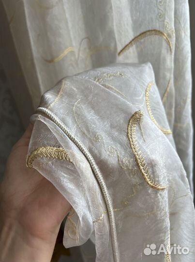 Тюль шторы 2 штуки высота 265 длина 4 метра х2