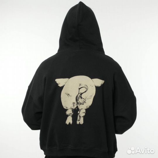 Зип худи ERD синее 3 вида