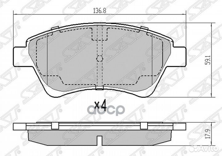 Колодки тормозные перед renault megan 03-09/SCE