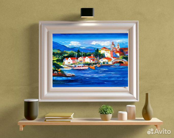 Картина маслом Очарование Италии 30 на 30 см