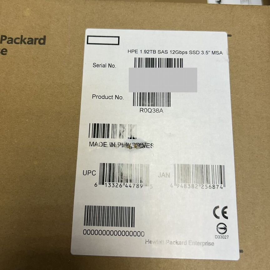 [R0Q38A] Жесткий Диск Hp 1.92tbp13013-001 Msa