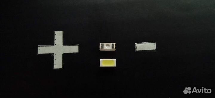 Светодиод 3V 3014 холодный белый для подсветки тел