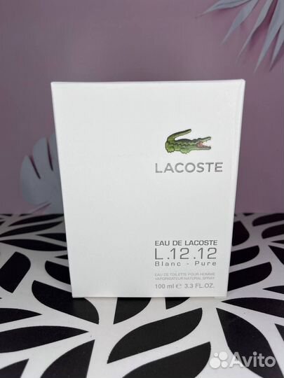 Lacoste L.12.12 Blanc – Pure 100ml (Евро качество)