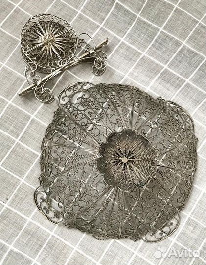 Пакетом конфетница+салфетница Скань СССР