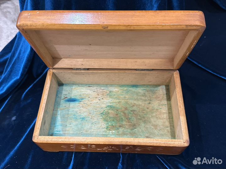 Шкатулка СССР коробочка дерево деревянная