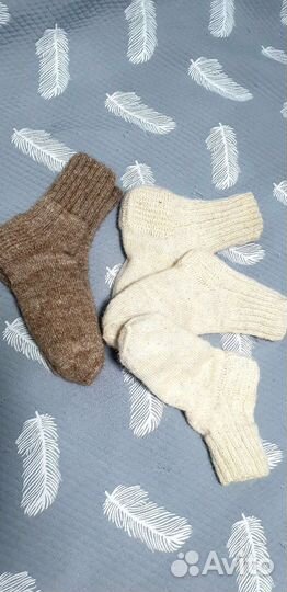 Носки шерстяные вязаные