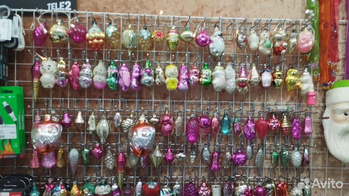 Стеклянные ёлочные игрушки. СССР