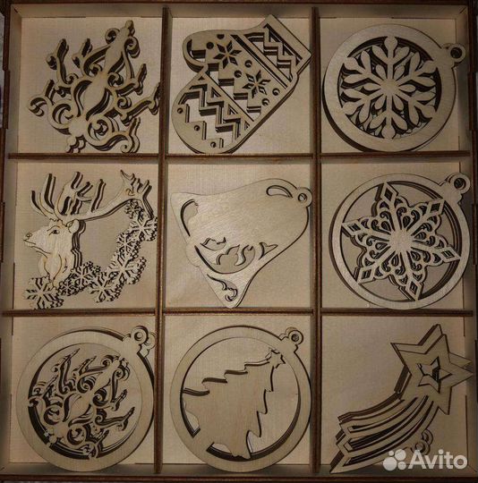 Деревянные елочные игрушки Lemmo