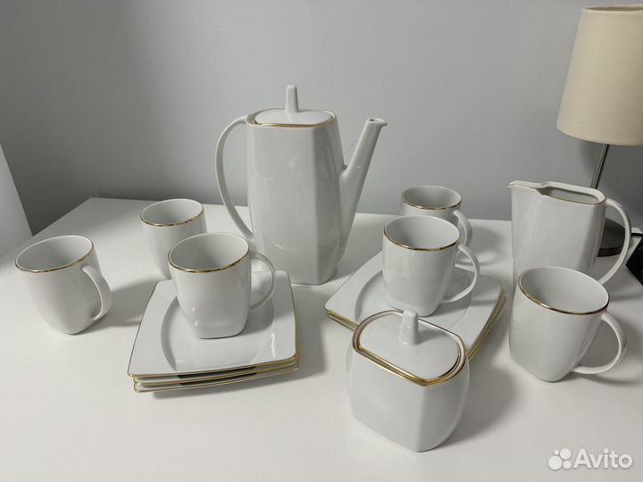 Сервиз новый чайный кофейный чешский фарфоровый