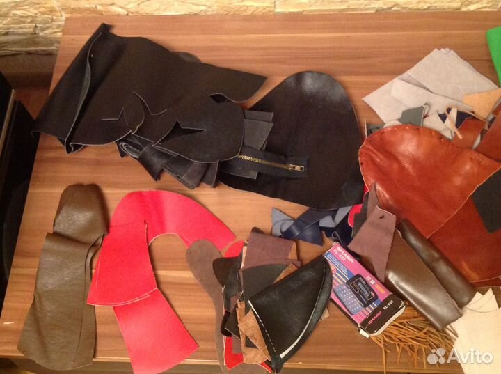 Обрезки натуральной кожи