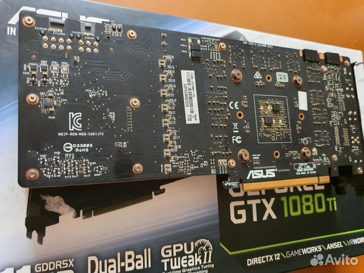 Видеокарта Asus gtx 1080 ti 11 gb