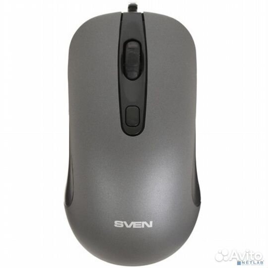 Мышь Sven RX-515S серая (бесшумн. клав, 3+1кл. 800
