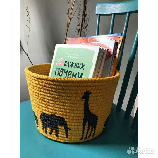 Интерьерная корзина для хранения, ручная работа