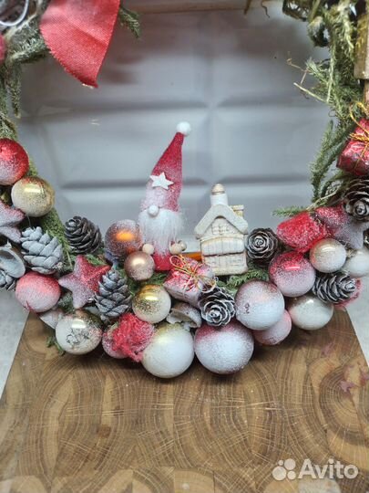 Декоративные новогодние венки