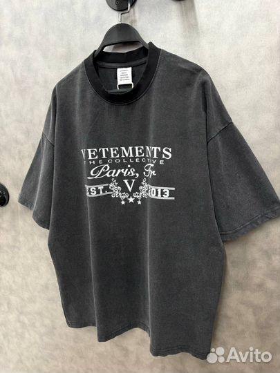 Футболка Vetements Paris oversize (новинка 2025)