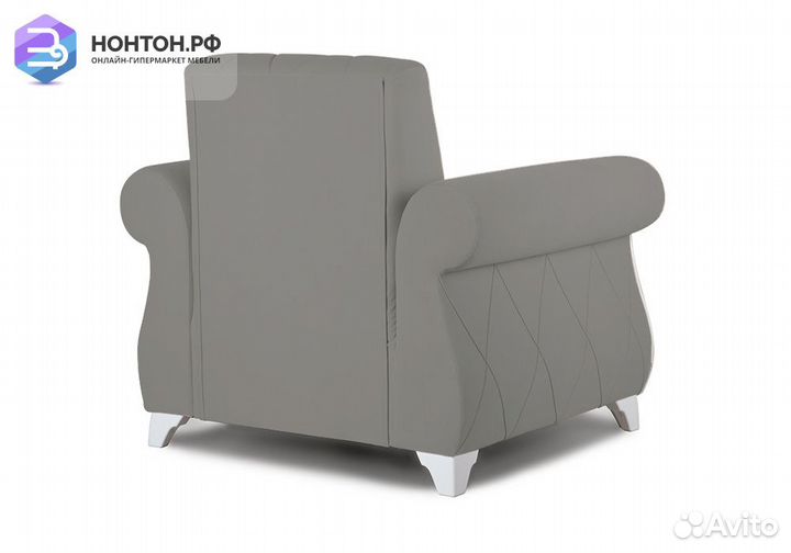 Кресло Роуз серо-бежевое