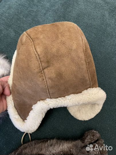 Шапка детская СССР дубленая, меховая, пуховая