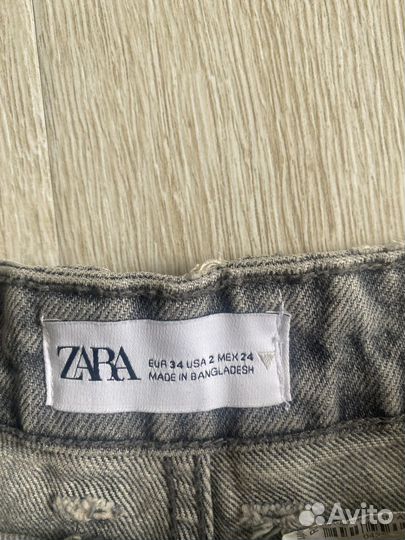 Джинсовые шорты zara новая коллекция женские