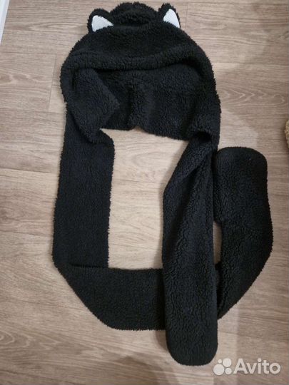 Плюшевая шапка с ушками и панама